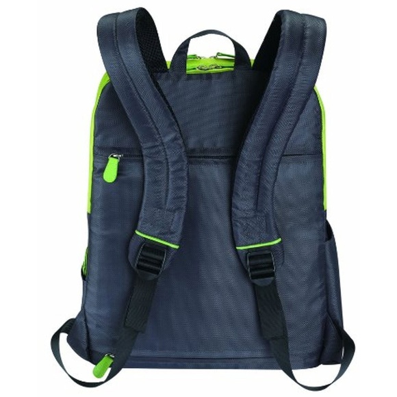 Stylish Green and Black Men's Backpack - Picture 2 of 3
